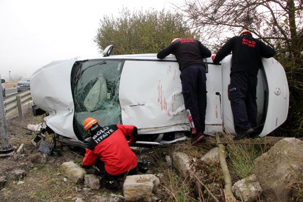 Bolu’da Otomobil Takla Attı: 2 Yaralı