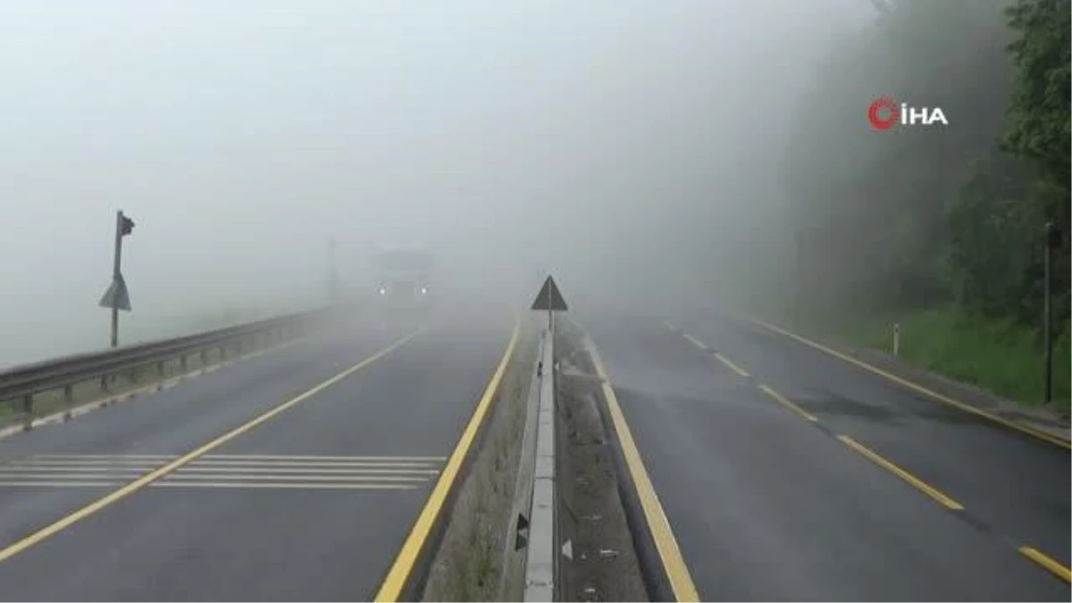 Bolu Dağında sis: Görüş arası 25 metreye kadar düştü