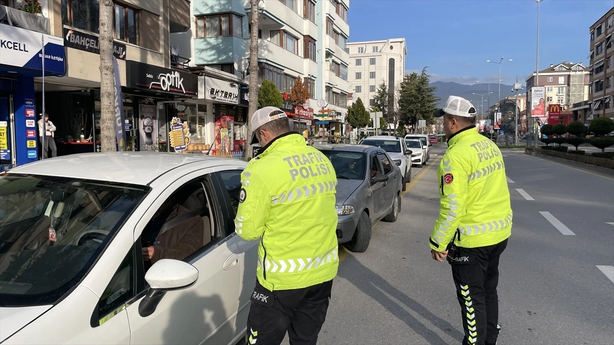 Bolu’da Dronla Trafik Kontrolü Yapıldı