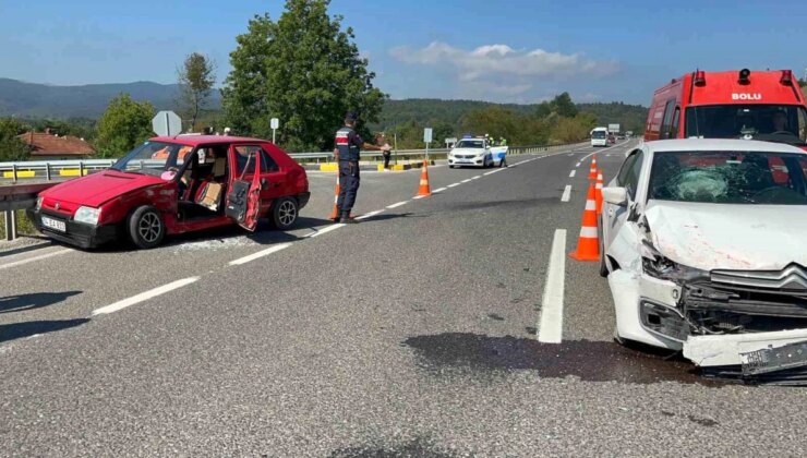 Bolu D-100 Karayolu’nda Araba Çarpışması: 1 Yaralı