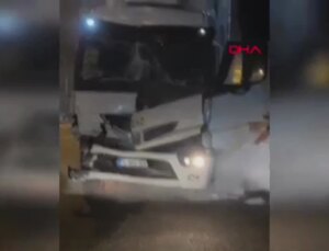Bolu Dağı’nda freni boşalan TIR, kamyon ve taksiye çarptıktan sonra karşıt istikamete girdi