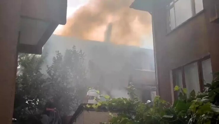 Bolu’da Müştemilatta Çıkan Yangın Panik Yarattı