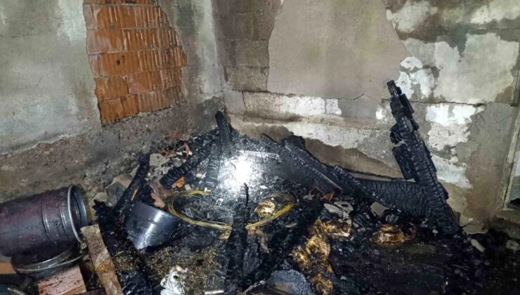 Bolu’da Odunlukta Çıkan Yangın Ahıra Sıçradı