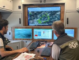 Göynük’teki Orman Yangını Dronlarla Takip Ediliyor