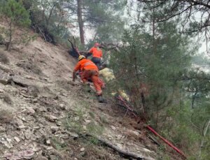 Göynük’teki Orman Yangınına Gönüllülerden Takviye
