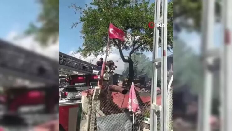 Ahşap konut küle döndü