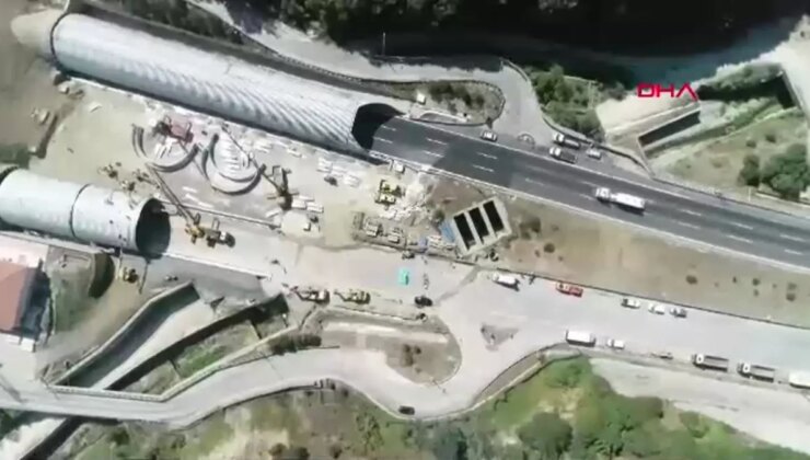 Bolu Dağı Tüneli İstanbul Tarafındaki Tüpün Uzatma Çalışmaları Devam Ediyor