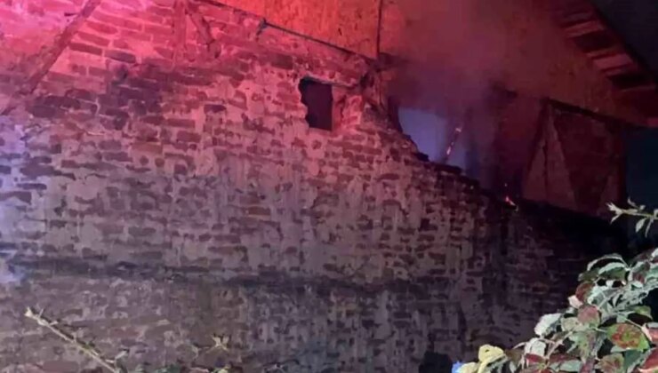 Bolu’da Tadilat Halindeki Meskende Yangın Çıktı
