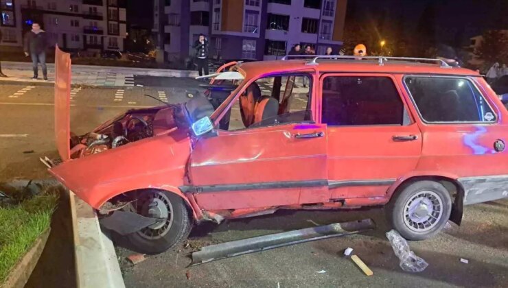 Bolu’da Denetimden Çıkan Araç Kaza Yaptı, Bir Yaralı