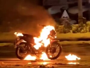 Bolu’da Motosiklet Yangını: Alevler İçinde Kaldı