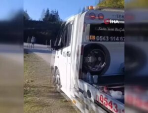 Yedigöller Yolunda Denetimden Çıkan Araba Ağaçlık Alana Uçtu: 2 Yaralı