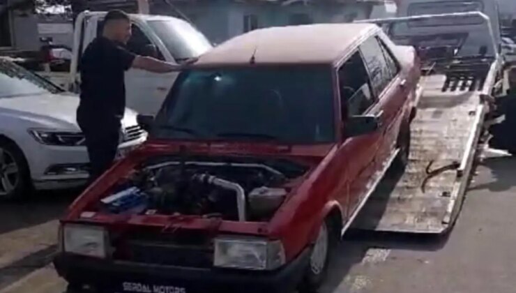 Bolu’da Plakasız Tofaş’a Cezai Süreç