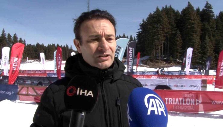 Türkiye’nin birinci kış triatlonu Bolu’da yapıldı