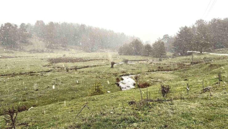 Bolu’da nisan ayında kar sürprizi