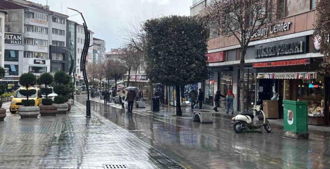 Bolu’da yağmur ve fırtına tesirli oldu