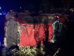 Bolu’da takla atan arabadaki 2 kişi yaralandı