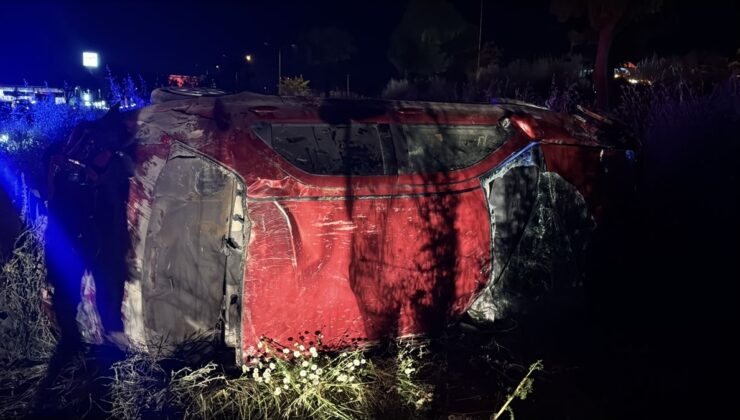 Bolu’da takla atan arabadaki 2 kişi yaralandı