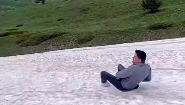 Haziran ayında kar cümbüşü görüntülendi