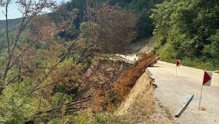 Bolu’da Heyelan Yolu Bir Aydır Kapalı